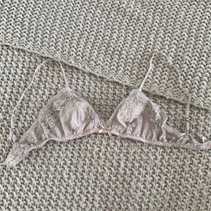 COPY - Eberjey lace-trim bra with bow detail